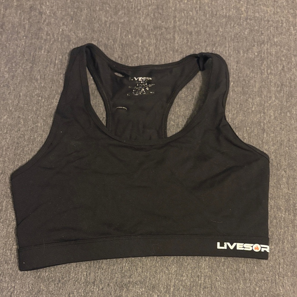 Black Sports Bra Livesore